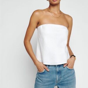 Reformation Spritz Linen Top, small